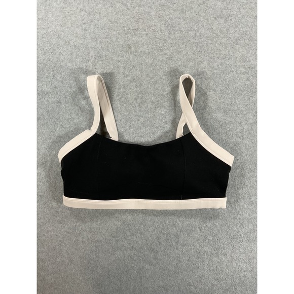 Lskd Other - LSKD Always You Sports Bra Black Cream Colorblock Athletic Crop Top 2566